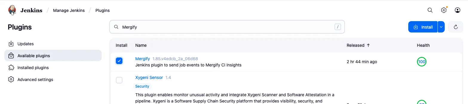CI Insights Jenkins installation